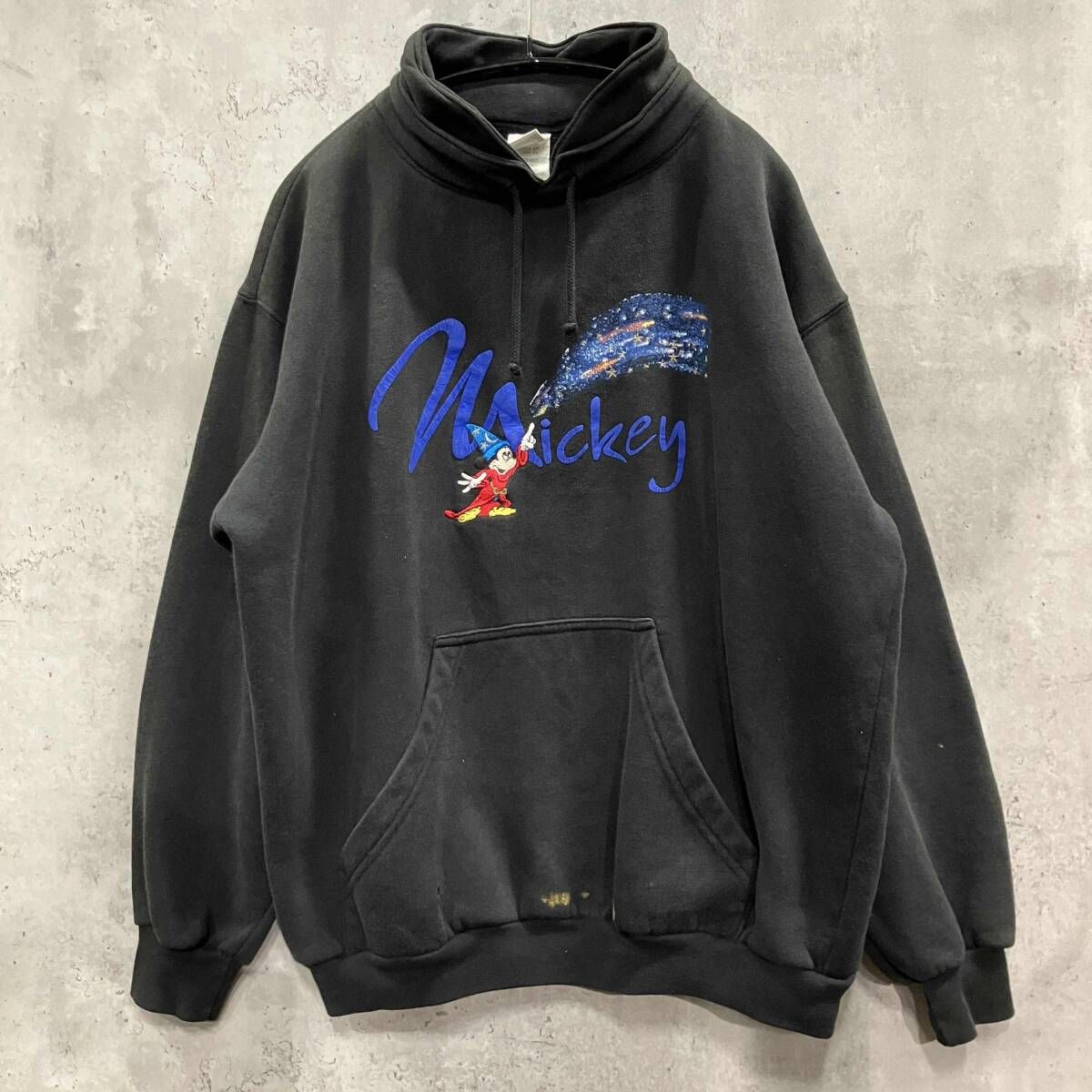 90-00s Disney FANTASIA SWEATE スウェット ディズニー size M ブラック ディズニー ミッキー