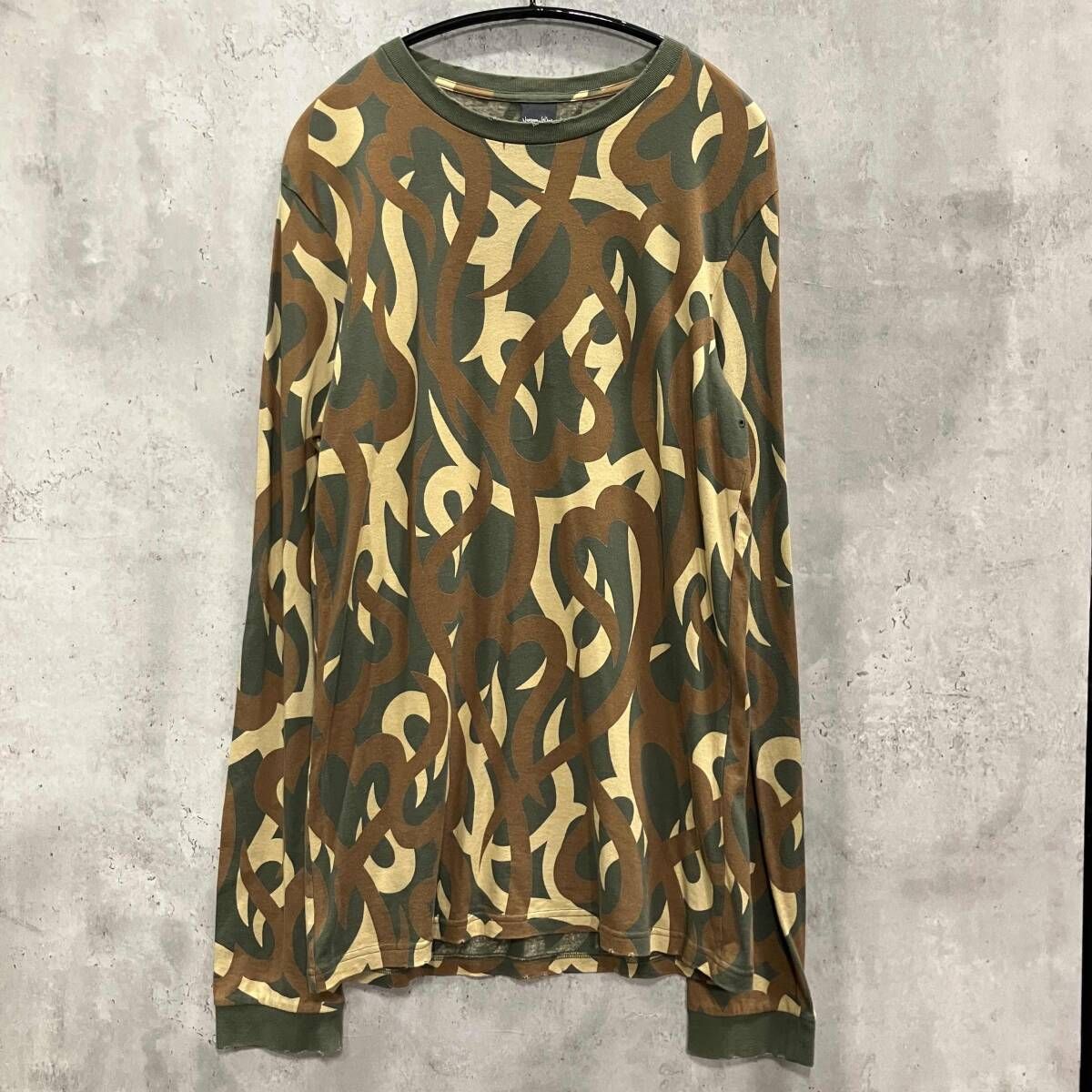 NUMBER (N)INE GIVE期 ハートトライバルLSカットソー 長袖Tシャツ archive size 3 トライバルカモ ナンバーナイン