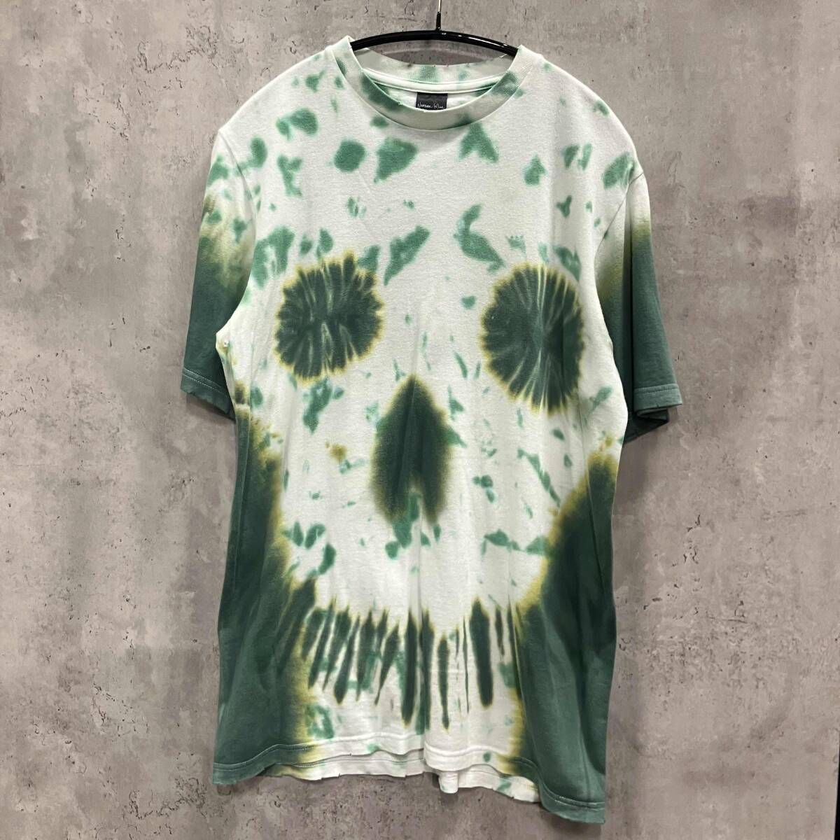06SS archive NUMBER (N)INE ガンズ期 タイダイぼかしスカルTEE size 3 ホワイト グリーン ナンバーナイン