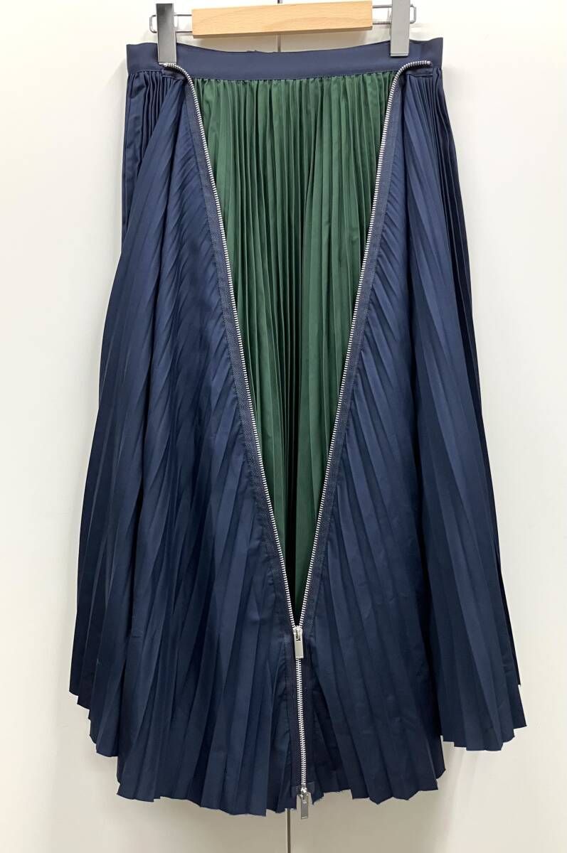 ブルゾン Sacai/スカート/20SS/Cotton Poplin Zipper Pleated Skirt