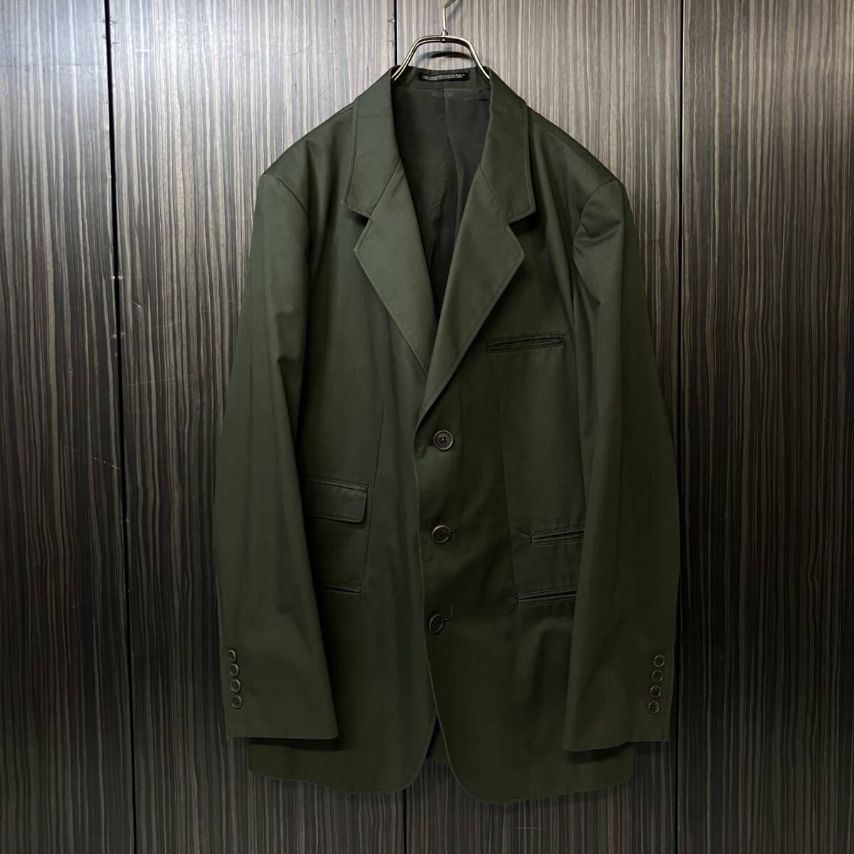 ジャケット カーキ Y’s for men ワイズフォーメン/ジャケット/T/C TWILL 3-BUTTONS JACKET/24AW/サイズ3/カーキ