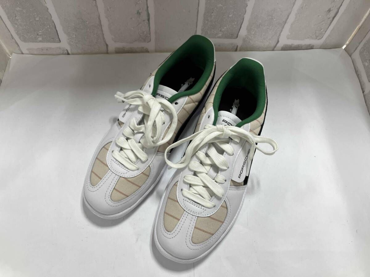 PUMA プーマ Porsche Legacy Palermo Pinstripe スニーカー ホワイト×グリーン×ブラック 通年