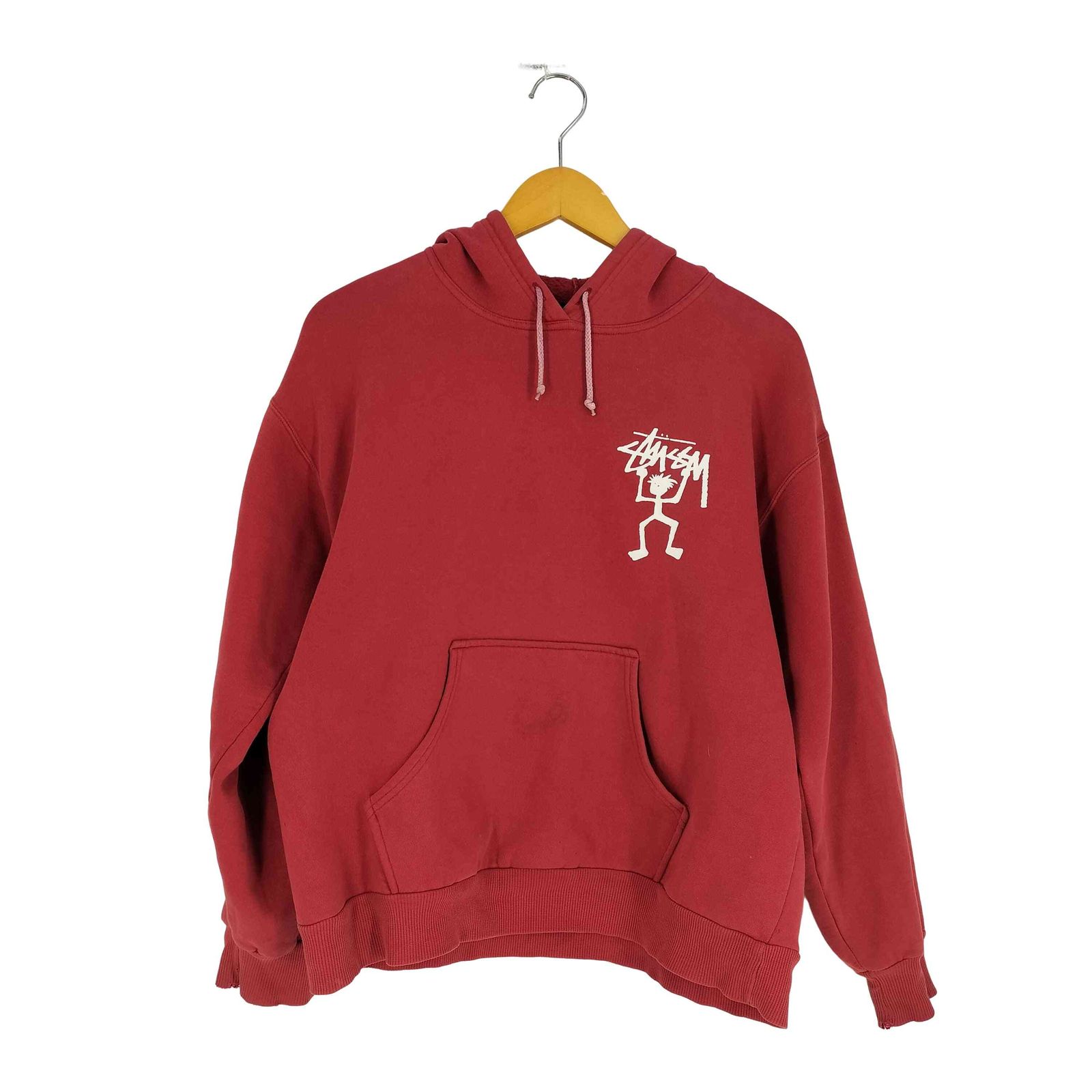 ステューシー Stussy 90S USA製 紺タグ シャドーマン 両面プリント プルオーバーパーカー メンズ import：M