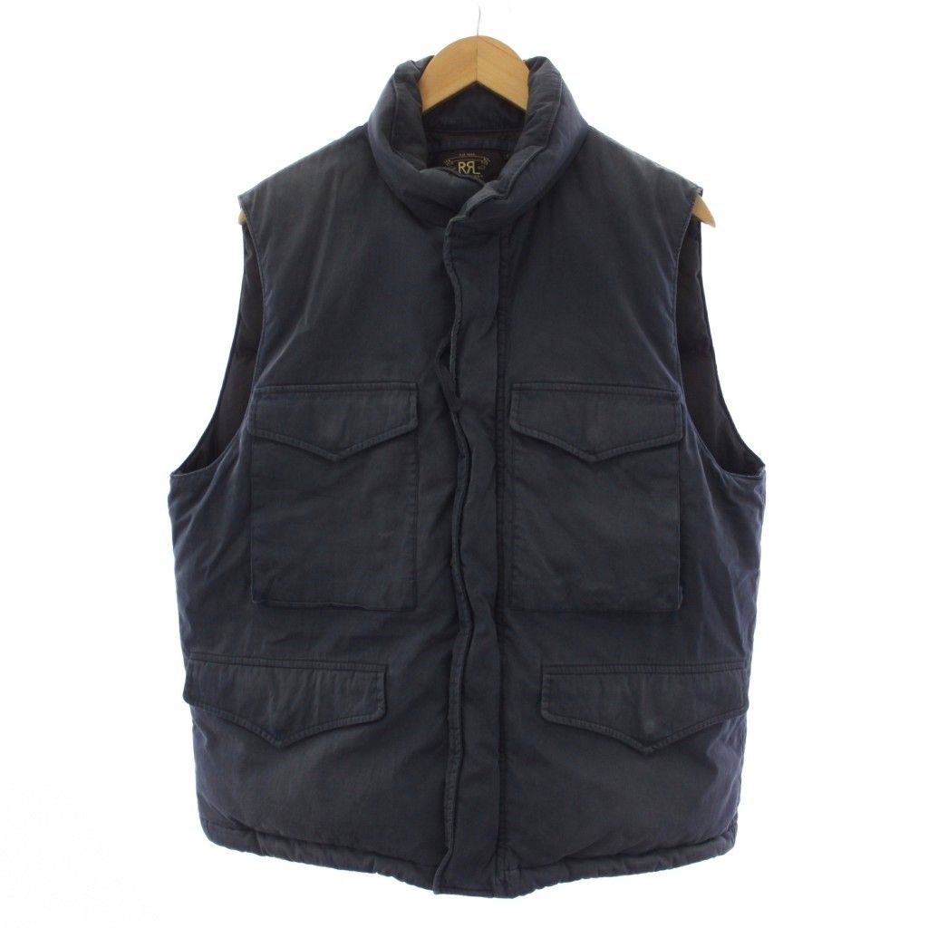 ダブルアールエル RRL Ralph Lauren ダウンベスト ジャケット ジップアップ L 紺 782661786001 /BM