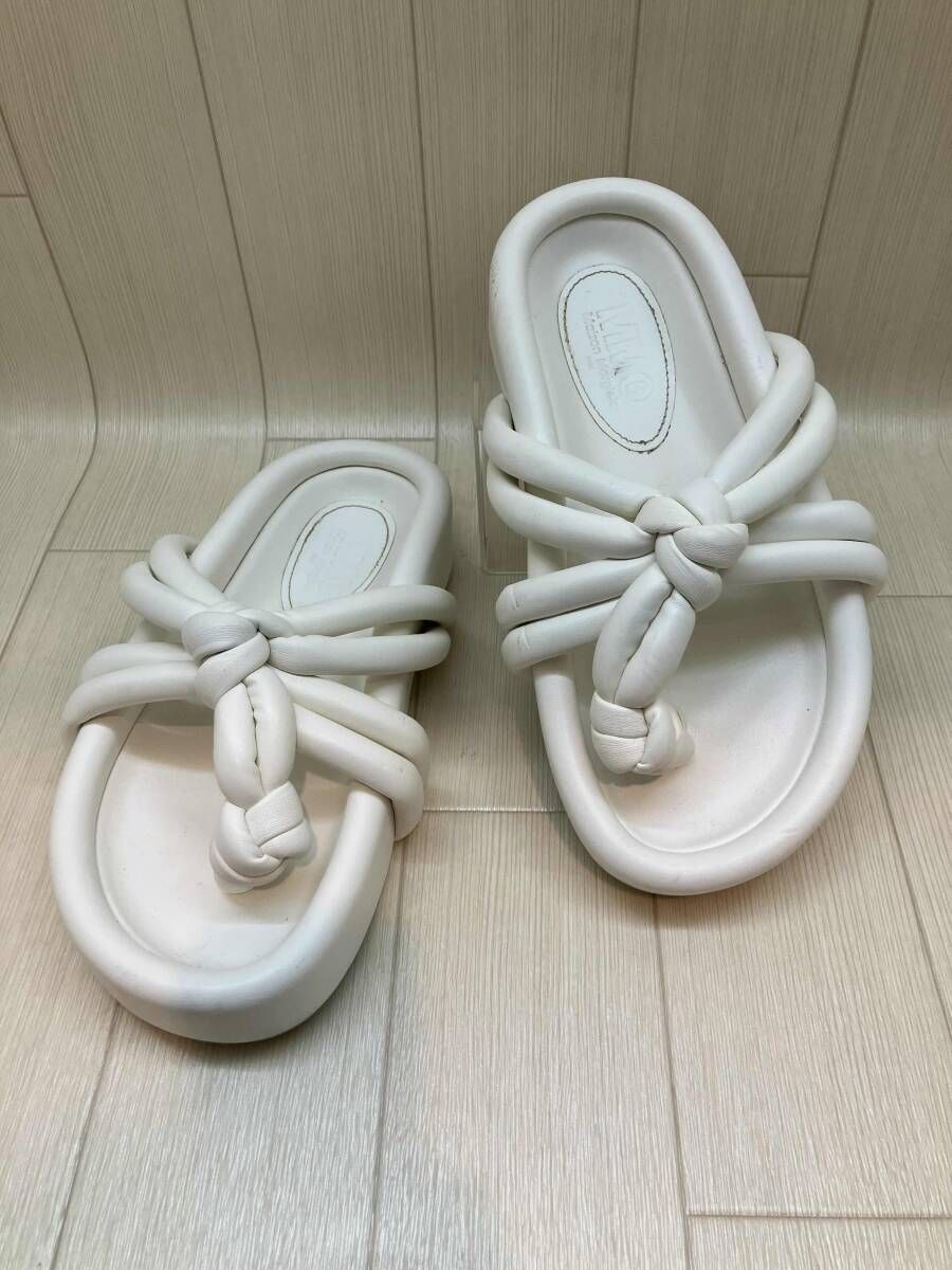★ MM6 Maison Margiela エムエムシックス メゾンマルジェラ サンダル MADE IN ITALY サイズ37 ホワイト 夏