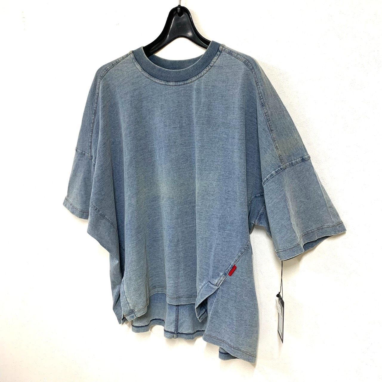 SCOT CLUB】スコットクラブ/デニム調ドロップショルダーワイドTシャツ 