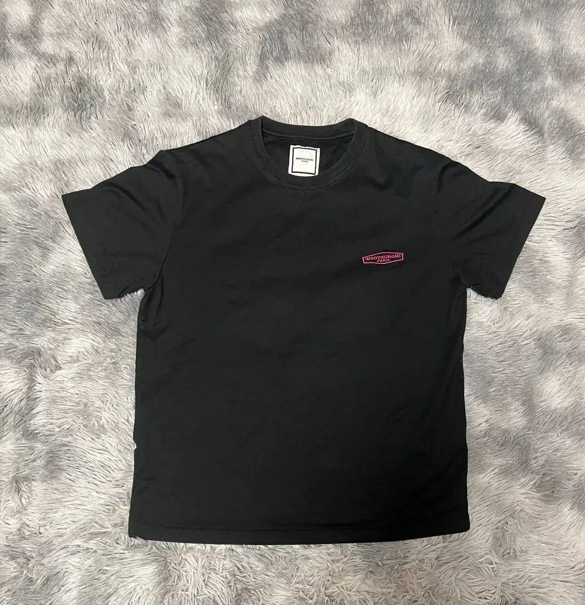 20ss/44size WOOYOUNGMI ウーヨンミ ピンク バックロゴ 半袖
