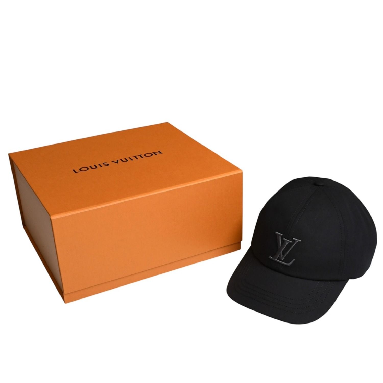 新品未使用 LOUIS VUITTON ルイヴィトン キャップ オンリー LV アジャスターキャップ M7633L コットン ブラック 中古 4a002479