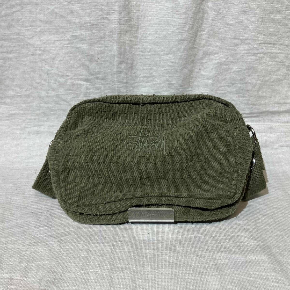 STUSSY/NEEDLE PUNCH SIDE POUCH/RN94974CA28629/ステューシー/ニードルパンチサイドポーチ/グリーン