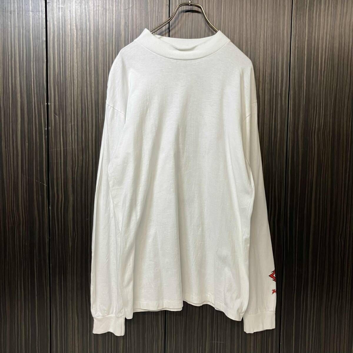 ホワイト POWELL PERALTA パウエル・ペラルタ/長袖Tシャツ/MCGILL SNAKE BONE/モックネック/サイズM/ホワイト