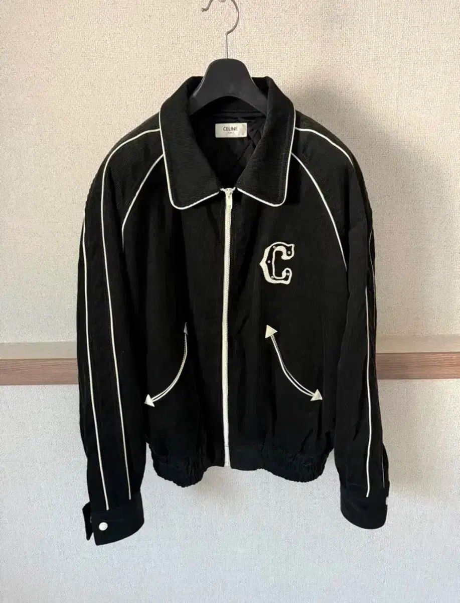Celine セリーヌ ブラック コーデュロイ ブルゾン ジャケット