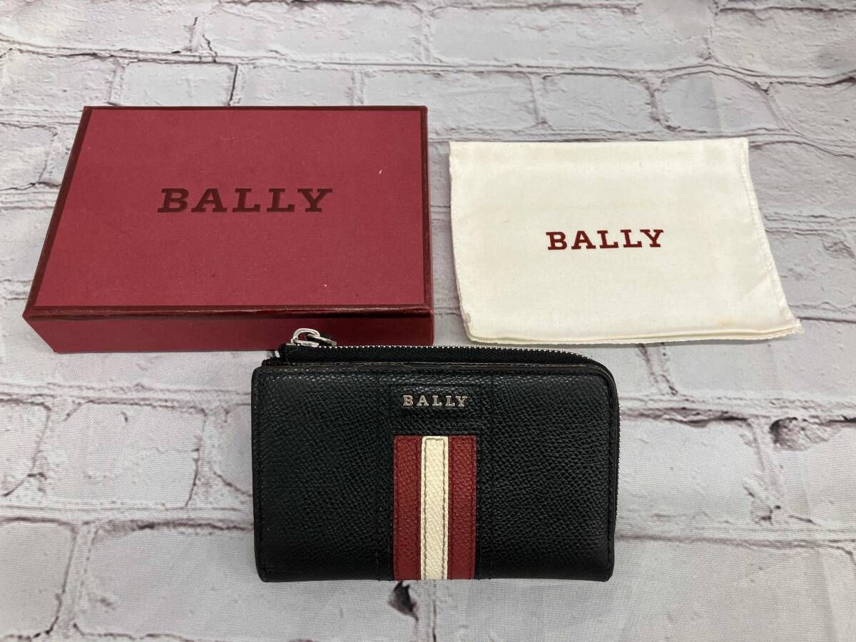 BALLY バリー カードケース／ラウンドファスナー 黒