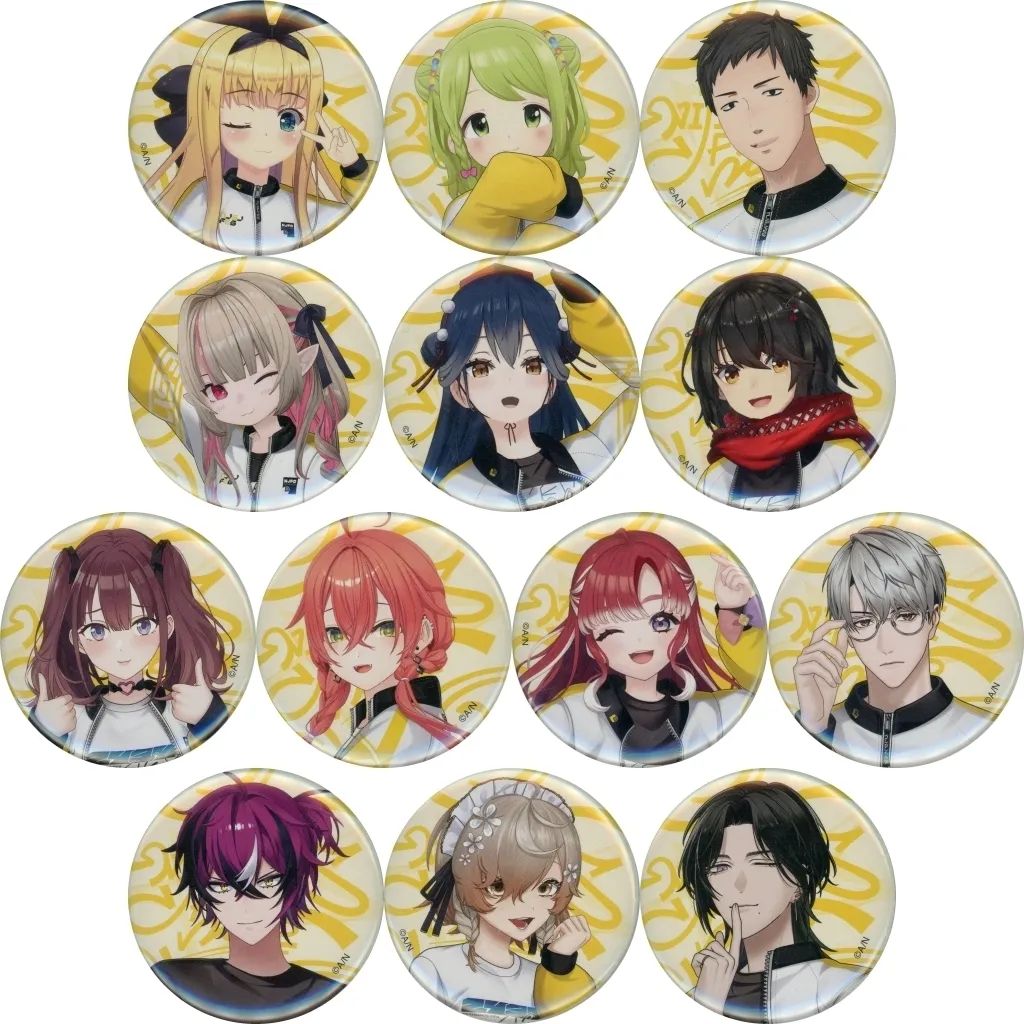 【中古】バッジ・ピンズ 全13種セット 「バーチャルYouTuber にじさんじ にじさんじフェス2026 クラスジャージ缶バッジ イエロー B」
