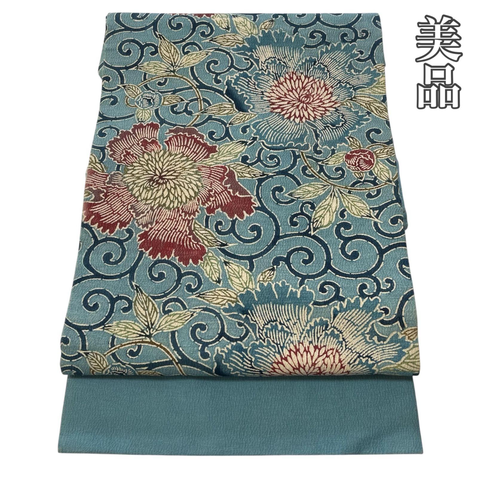 正絹 浜ちりめん 名古屋帯(九寸) 【新品】 名古屋帯 九寸 正絹 未使用 