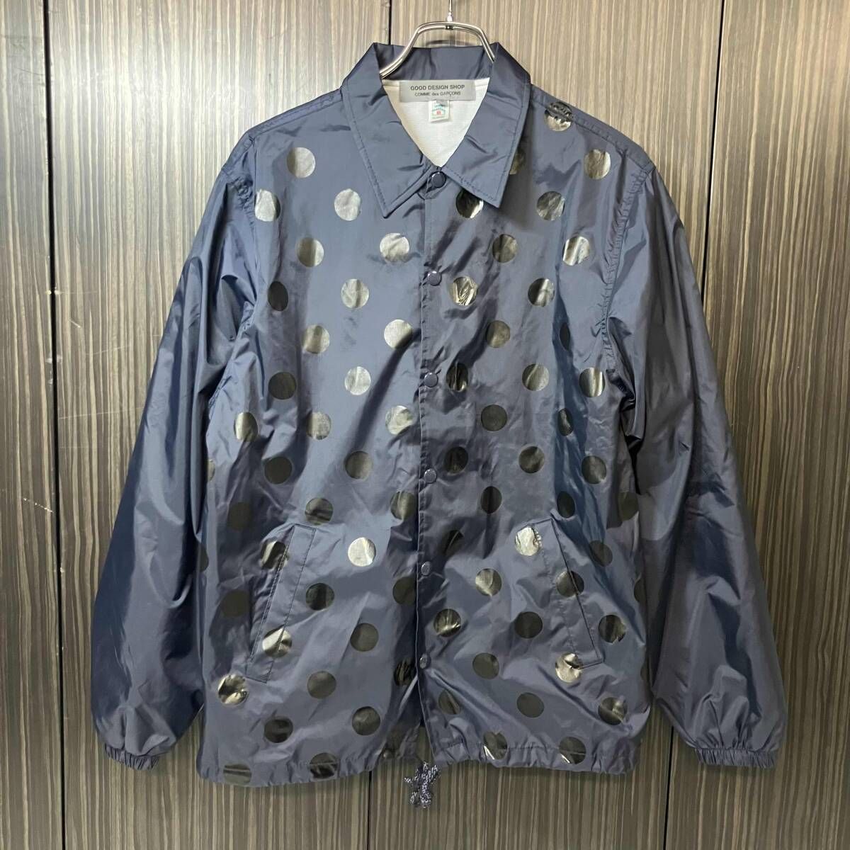 GOOD DESIGN SHOP COMME des GARCONS ブルゾン ドットPTコーチジャケット Sサイズ ネイビー IH-J001 コムデギャルソン