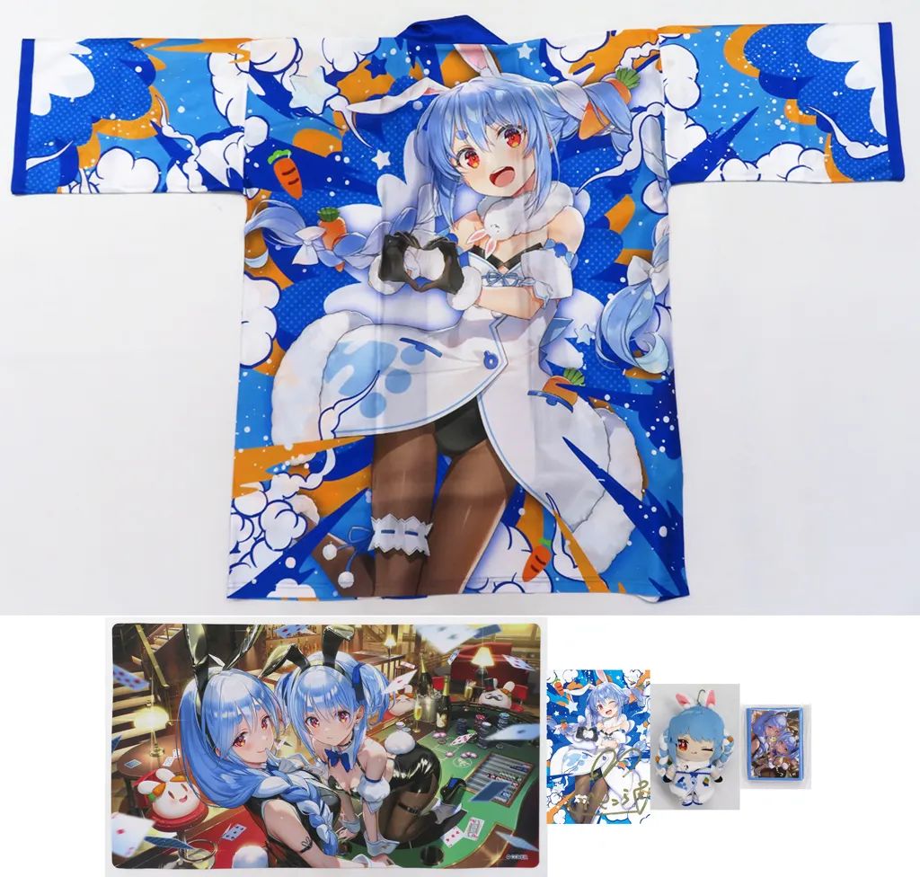 【中古】グッズセット 兎田ぺこら 活動6周年記念フルセット 数量限定ver.(箔押し複製サイン入り憂姫はぐれ描き下ろしポストカード付き) 「バーチャルYouTuber ホロライブ 兎田ぺこら 活動6周年記念」