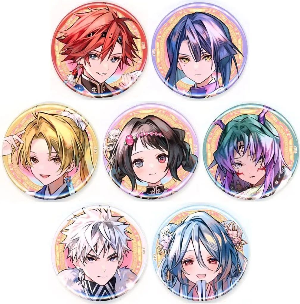 【中古】バッジ・ピンズ [単品] 揺籃セット絵柄 缶バッジ7個セット 「Switchソフト マツリカの炯-kEi- 天命華燭伝 揺籃セット」 同梱特典