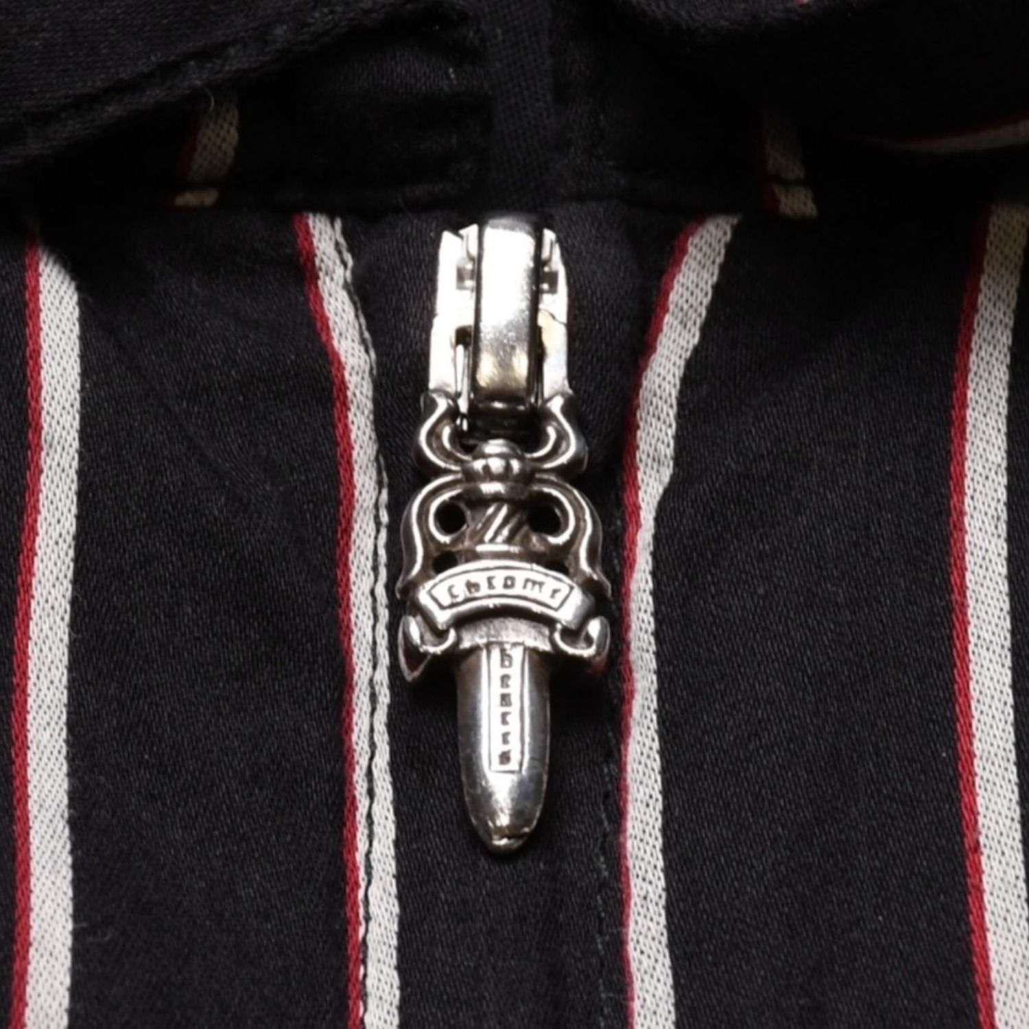 CHROME HEARTS クロムハーツ ジップアップ 半袖シャツ サイズM ダガー