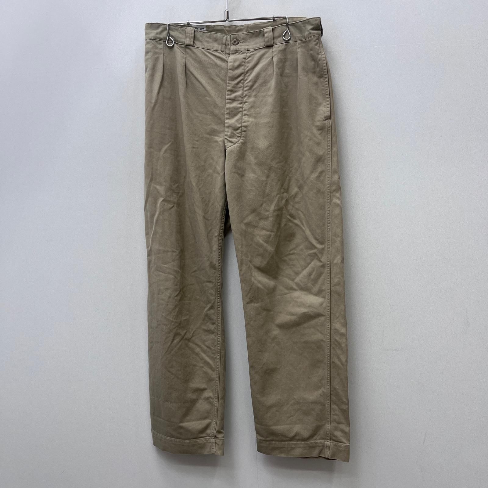 【加古川店】 中古 MILITARY衣料 | ミリタリーイリョウ チノパンツ フランス軍:M52 後期 ベージュ サイズ：35 【107】
