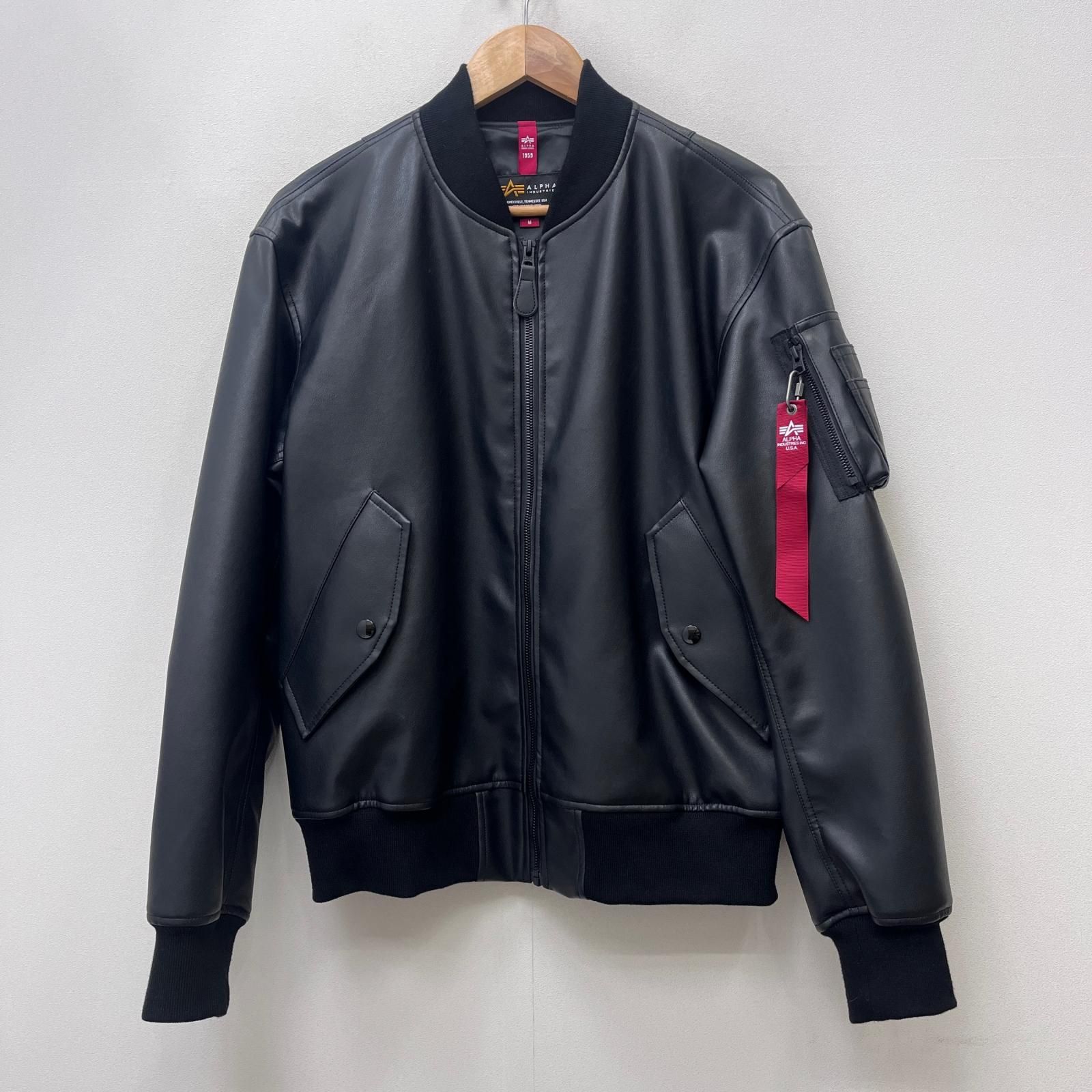 【加古川店】 中古 ALPHA | アルファ レザー L-2B シンセティック TA1738-001 ブラック サイズ：M 【93】