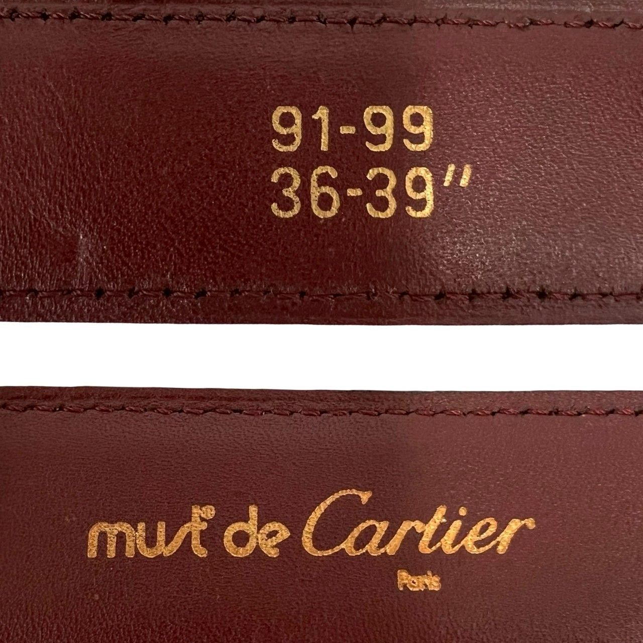 極 美品 CARTIER カルティエ マストライン レザー 本革 ベルト メンズ