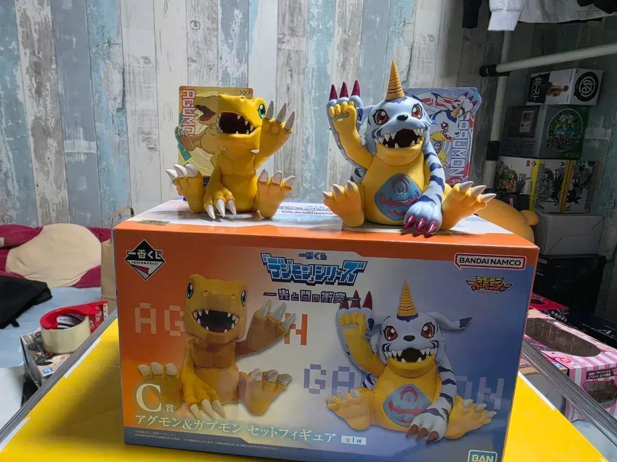 開封) デジタルモンスター 一番くじ C賞 アグモン&ガブモン フィギュア