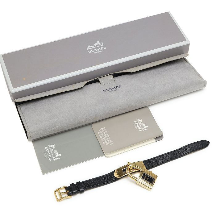 ジャンク品 エルメス ケリーウォッチ KE1.201 GP レザー レディース HERMES 腕時計