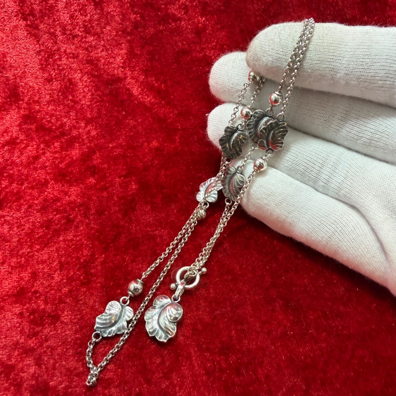 美品 リーフネックレス 53cm ジョージジェンセン/GEORG JENSEN - メルカリ