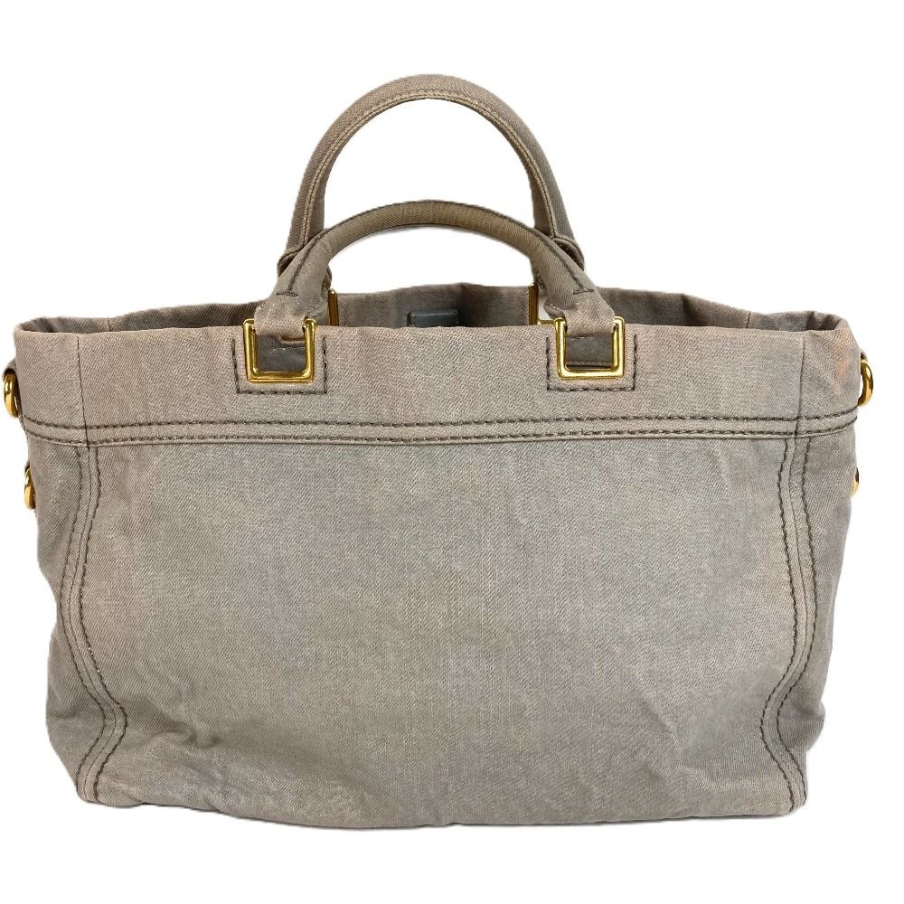 レディース PRADA プラダ カナパ グレー トートバッグ
