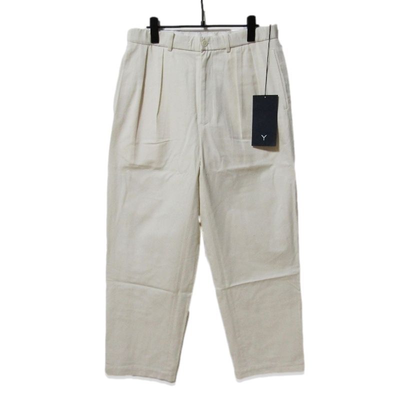 未使用 Y ワイ チノトラウザーズ 165-5140383 ORGANIC COTTON TENCEL CHINO TR ドローコード ホワイト 白 M 27113714