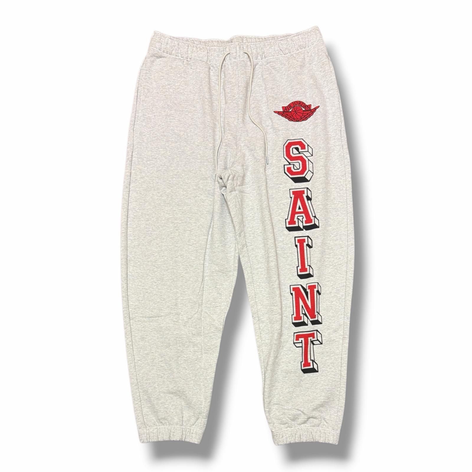 未使用 SAINT MICHAEL × JORDAN BRAND 26SS M J SM FLC PANT ロゴスウェットパンツ イージーパンツ コラボ セントマイケル × ジョーダンブランド SM-MK8-0000-J06 グレー M （15503M）