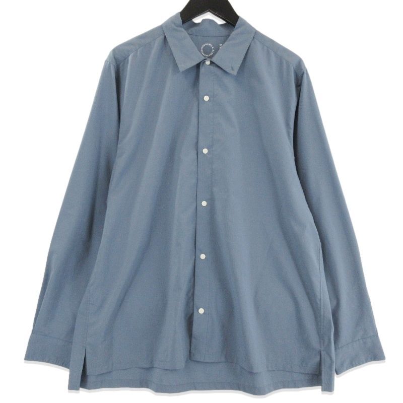 美品 山と道 ヤマトミチ 長袖シャツ UL Shirt シャドウリップストップ スナップボタン トレイル ブルー L 71015757
