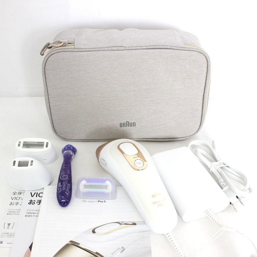 【美品】ブラウン シルクエキスパート Pro5 PL-5227 脱毛器 BRAUN フラッシュ式 光美容器 本体