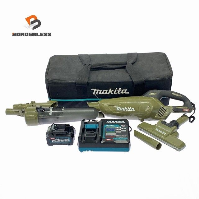 ☆中古品※コメント必読☆makita マキタ 40Vmax 充電式クリーナー CL001G バッテリ1個(2.5Ah)充電器 パーツ ケース付 コードレス126313
