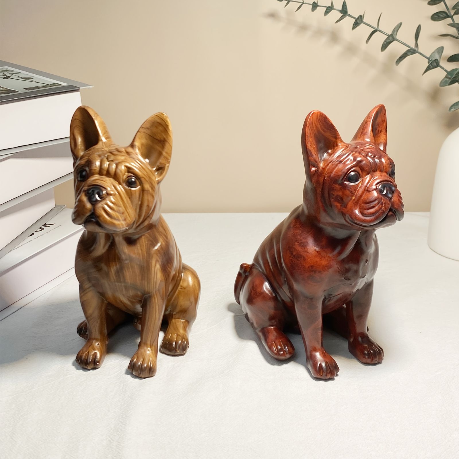 置物 オブジェ ガーデンオーナメント ブルドッグ いぬ イヌ 犬 ブラウン ライトブラウン 2種類 屋外 屋内 室内 インテリア 玄関 リビング ダイニング 装飾 庭 ガーデニング 装飾 ガーデン 樹脂 リアル ギフト インテリア用品 贈り物 雑貨