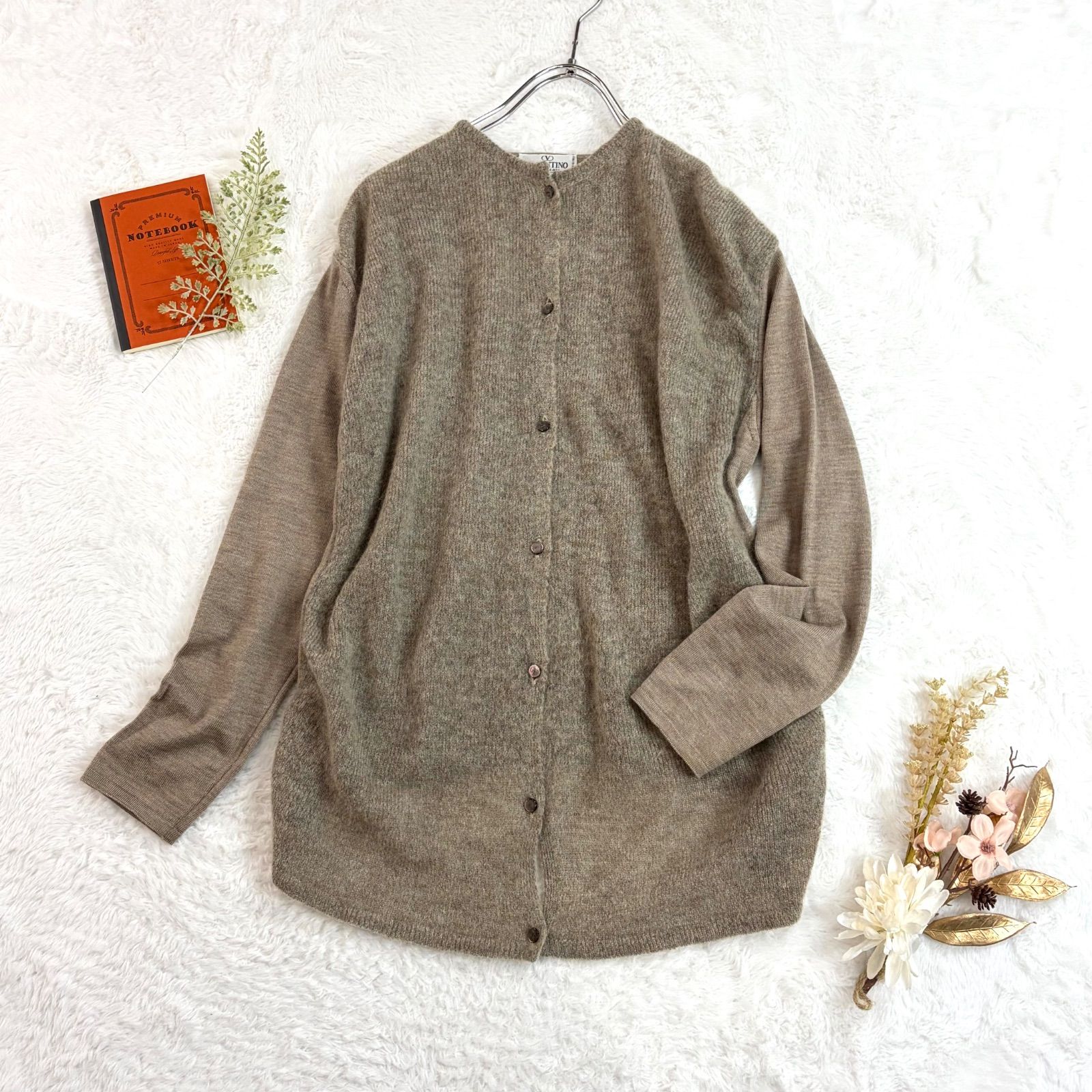 イタリア製 Vintage VALENTINO ヴァレンティノ 長袖 薄手 カーディガン 