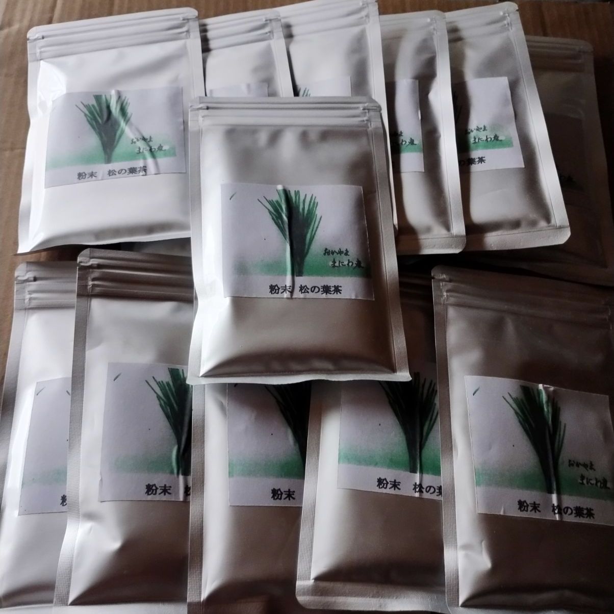 粉末松葉茶 12袋 富原製茶組合 粉末松葉パウダー 農薬不使用 岡山県産 リピーター様向き 松葉 赤松の葉