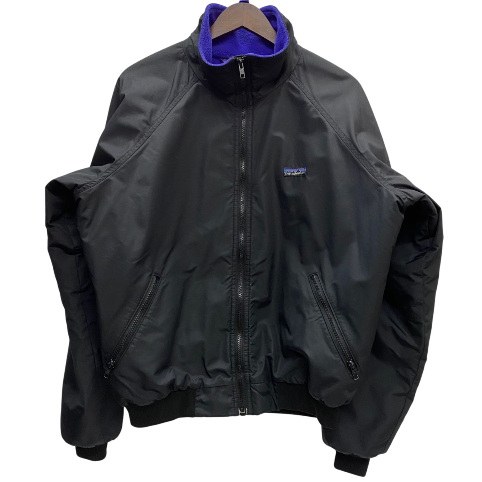 パタゴニア PATAGONIA 80's USA製 シェルドシンチラジャケット ジャケット ブラック Lサイズ 201MT-6014 VB