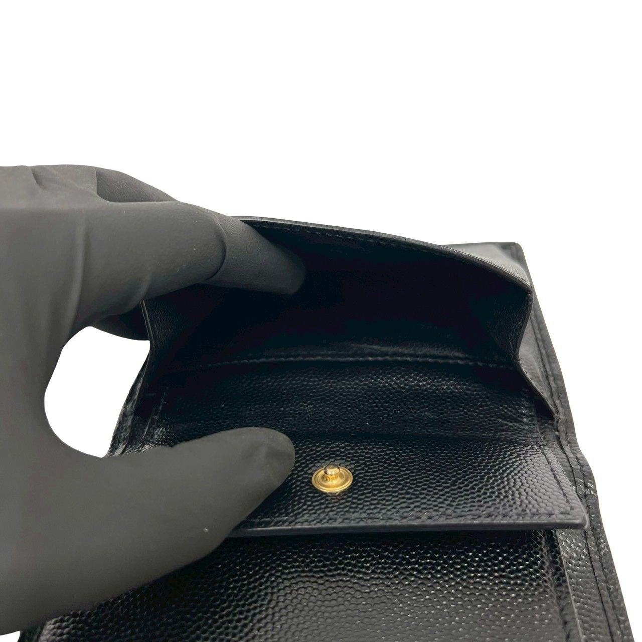 極 美品 袋付き SAINT LAURENT PARIS サンローランパリ YSL ロゴ 金具 