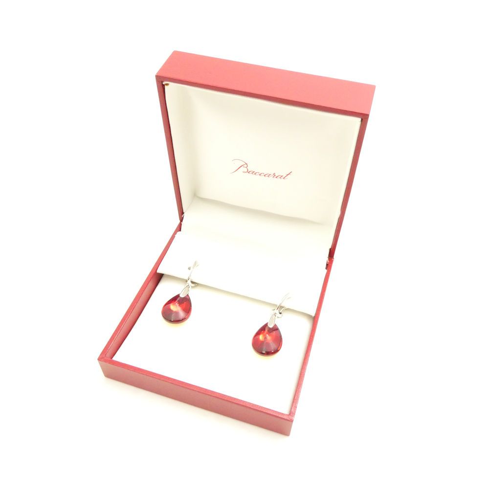 美品 Baccarat バカラ プシデリック イヤリング シルバー 925 レディース AN3226