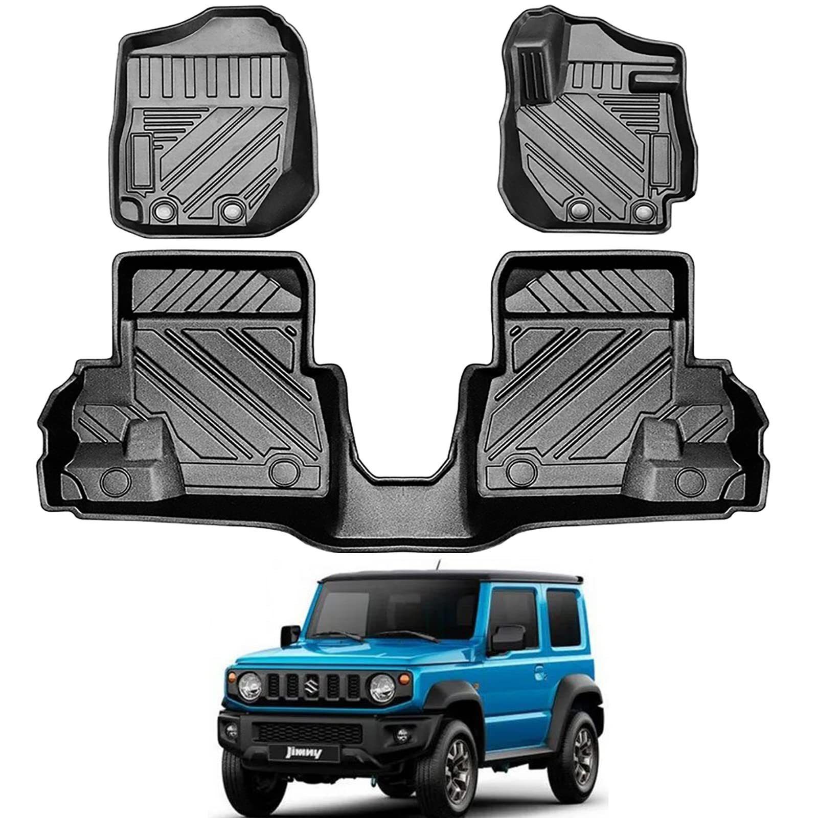 【送料無料】スズキジムニー3ドアJB64/JB74 SUZUKI JIMNY JB64/JB74 3ドア専用 TPEフロアマット 3D立体デザイン 全車フルカバー