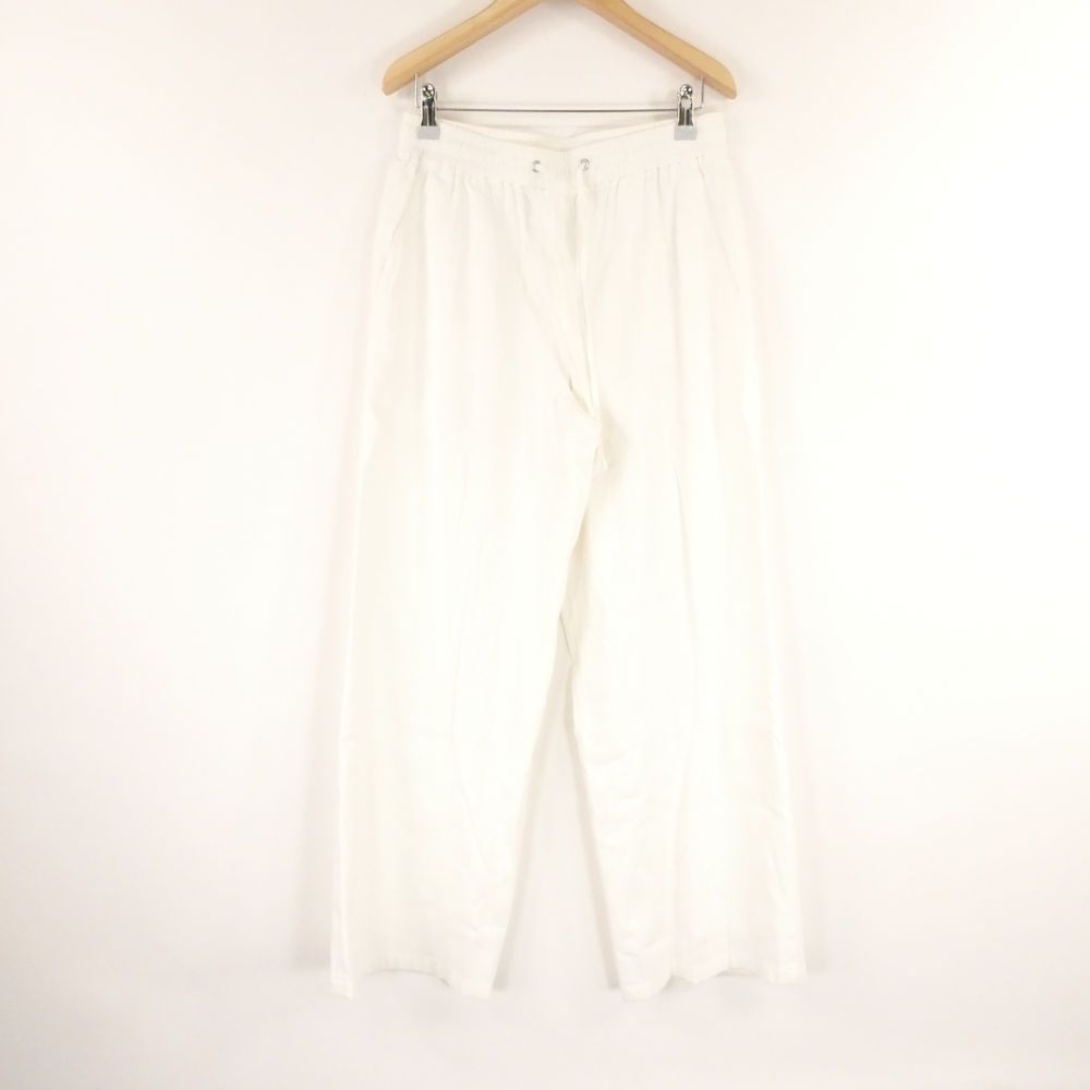 theory luxe セオリー 03-3106433 Crisp Linen Mian イージーワイド パンツ 40 麻 レーヨン 23SS レディース AN3319A55