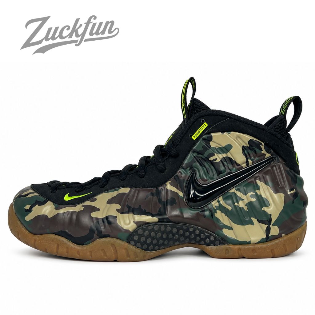 美品 NIKE AIR FOAMPOSITE PRO ARMY CAMO エアフォームポジット プロ アーミー カモ 迷彩 28cm メンズ ナイキ スニーカー U03663