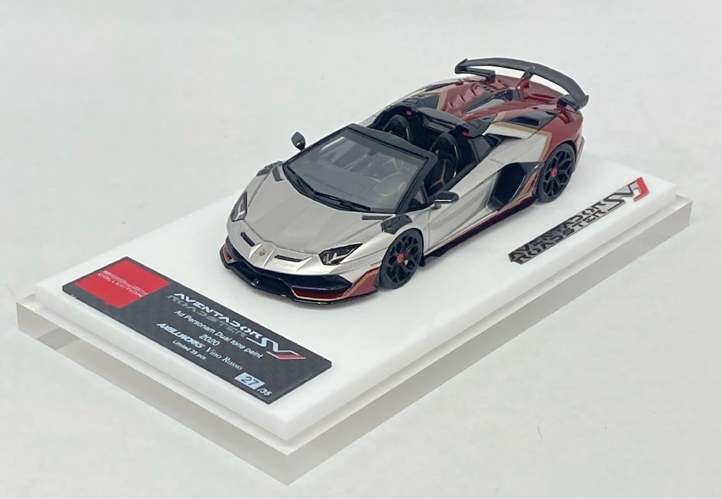 Make Up 1/43 EIDOLON COLLECTION LAMBORGHINI AVENTADOR SVJ ROADSTER 2020 2 TONE PAINT EM669AX5