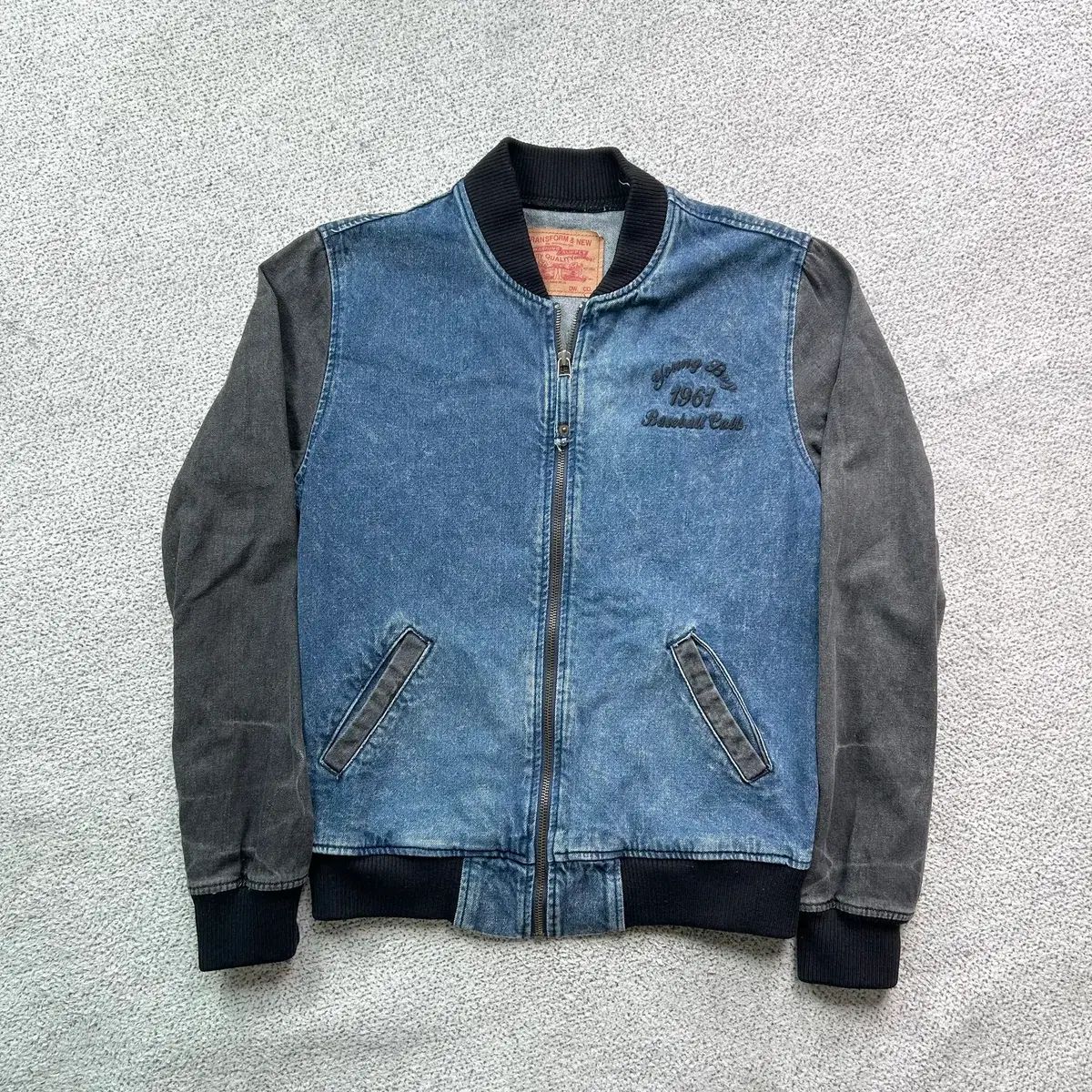 Denim Varsity Jacket デニム スタジャン マッスルフィット 95