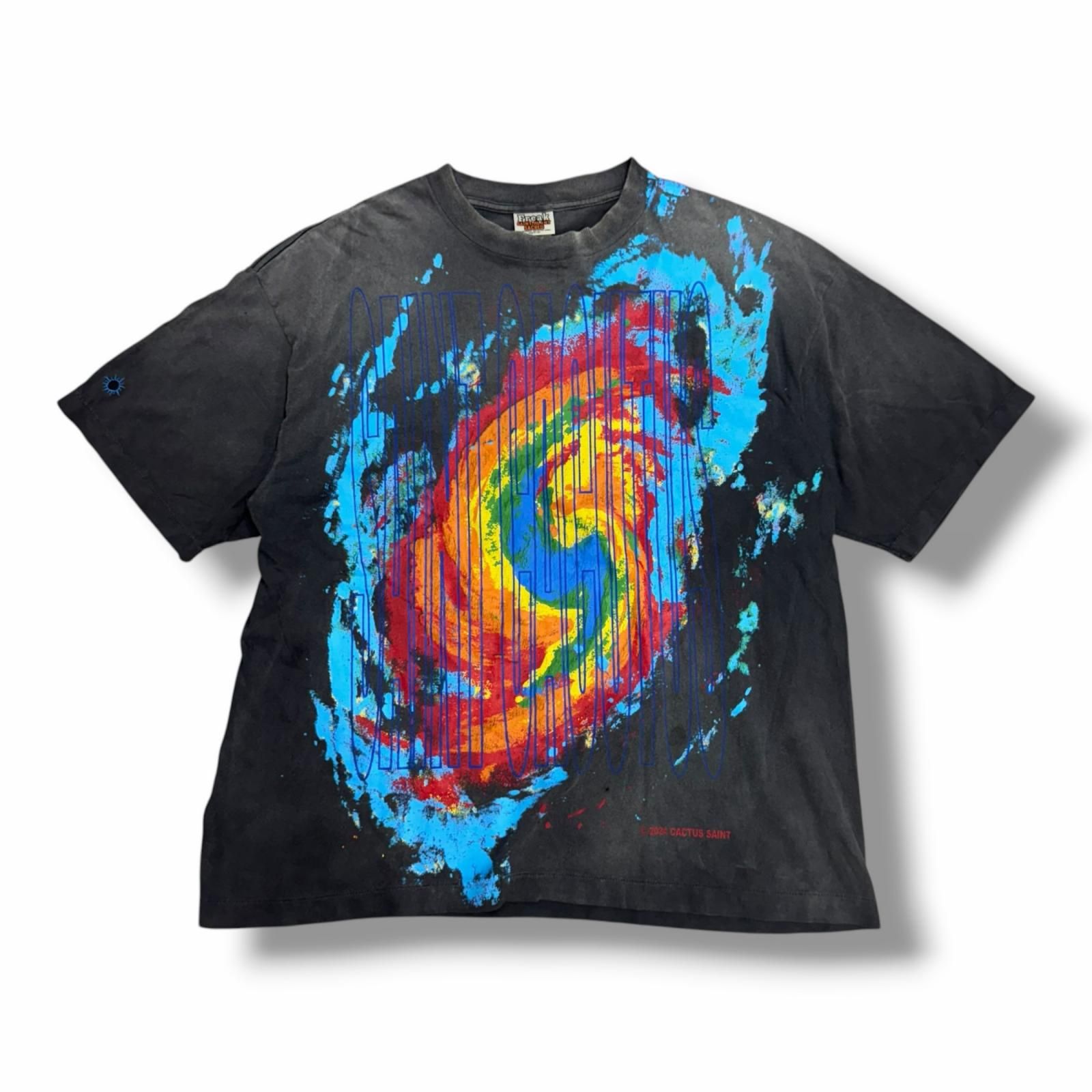 SAINT MICHAEL 24AW CACTUS PLANT ANGRY LV GD アングリーラブゴッド Tシャツ カクタスプラント セントマイケル SM-YS1-0000-C05 チャコール L （903M）