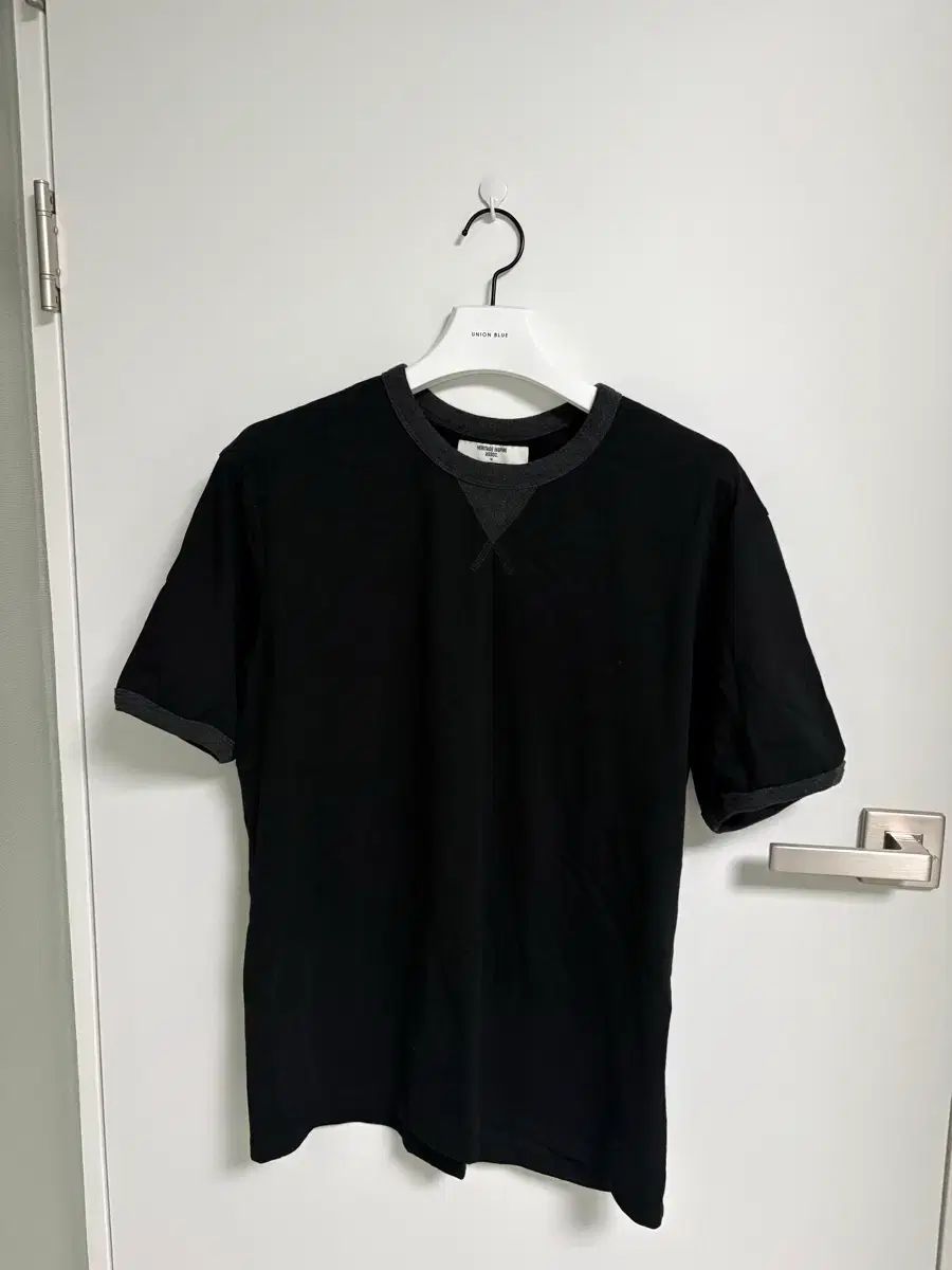 M YUNION BLUE(ユニオンブルー) ガゼット リンガーTシャツ ブラック