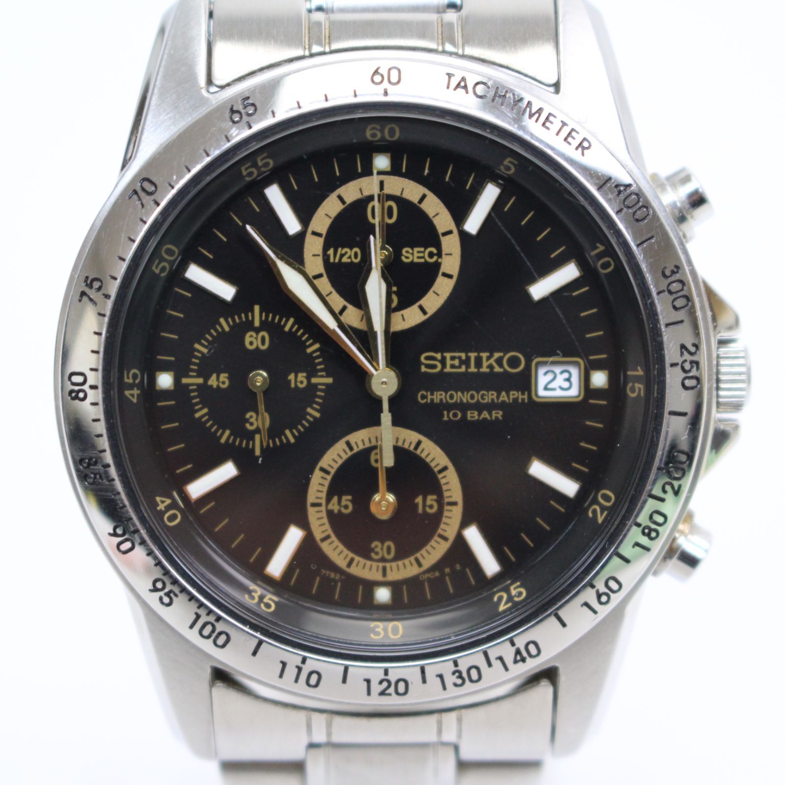 655)【電池交換済み】SEIKO セイコー 7T92-0DW0 クォーツ メンズ腕時計 クロノグラフ