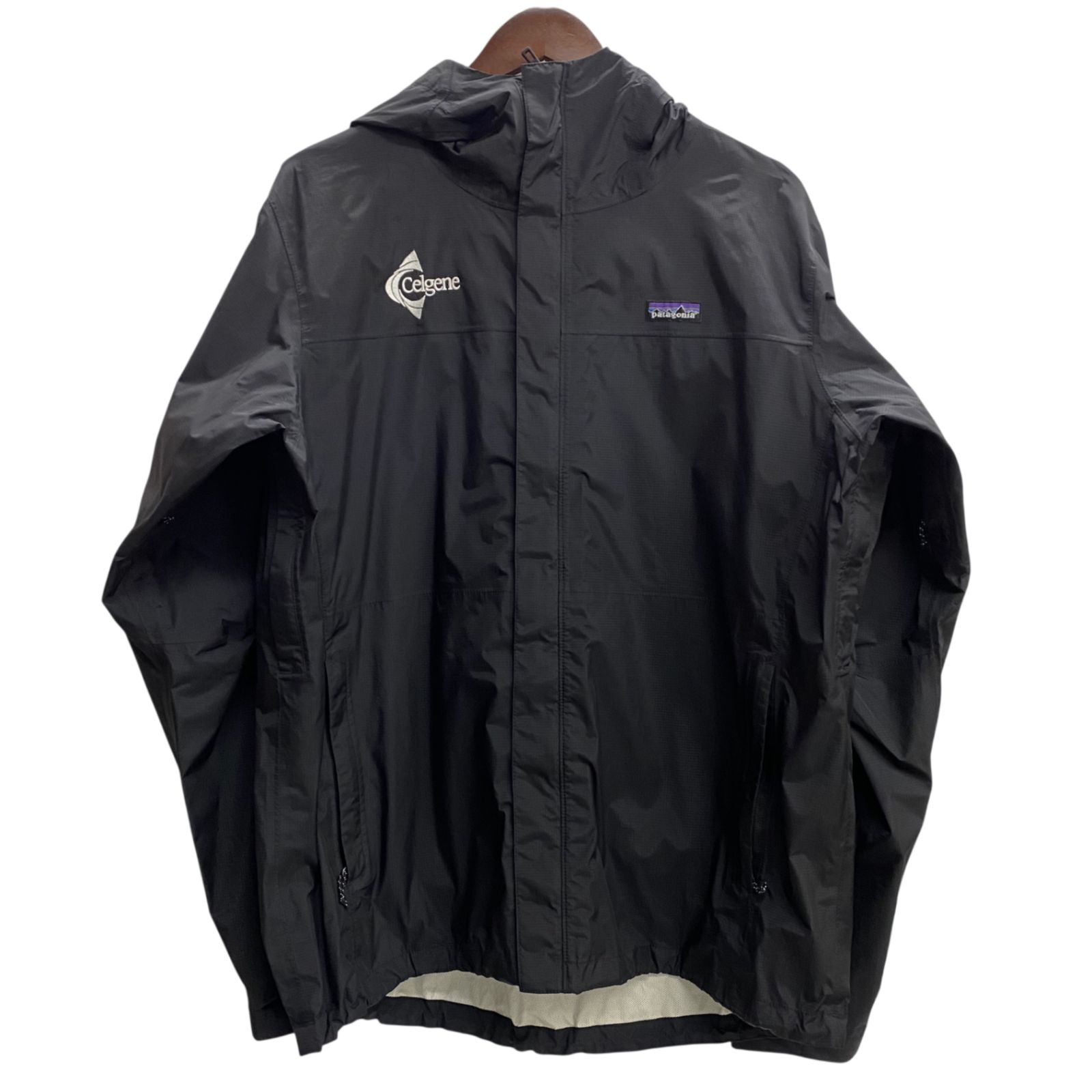 パタゴニア PATAGONIA 00's トレントシェルジャケット 企業ロゴ ジャケット ブラック XLサイズ 201MT-6015 VB