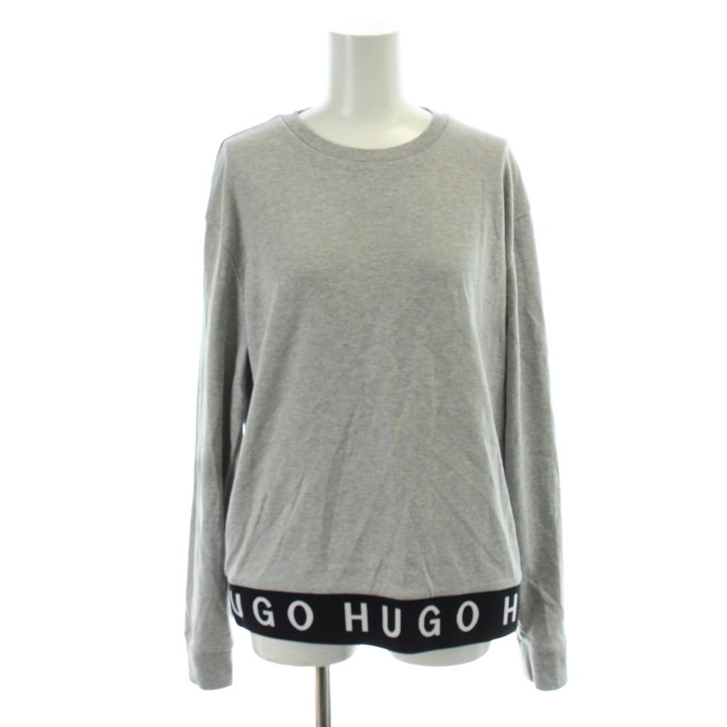 ヒューゴボス HUGO BOSS トレーナー M グレー 長袖 ラウンドネック ロゴ /AP